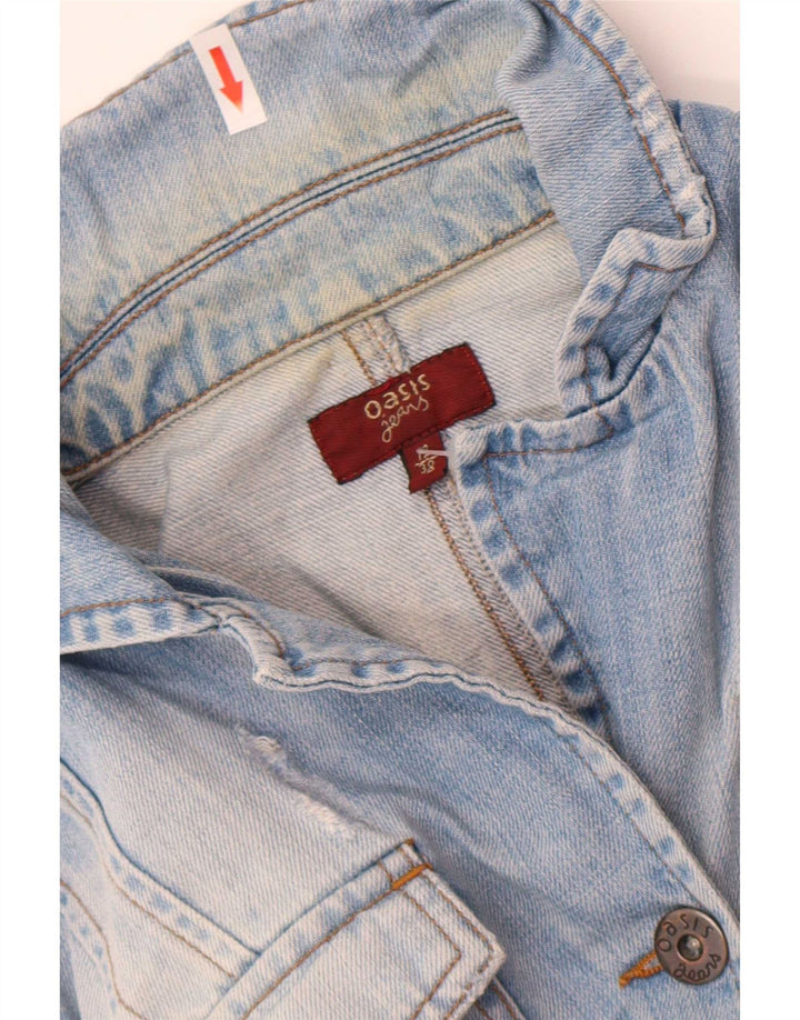 Oasis Chaqueta Vaquera para Mujer UK 40 Algodón Azul Medio