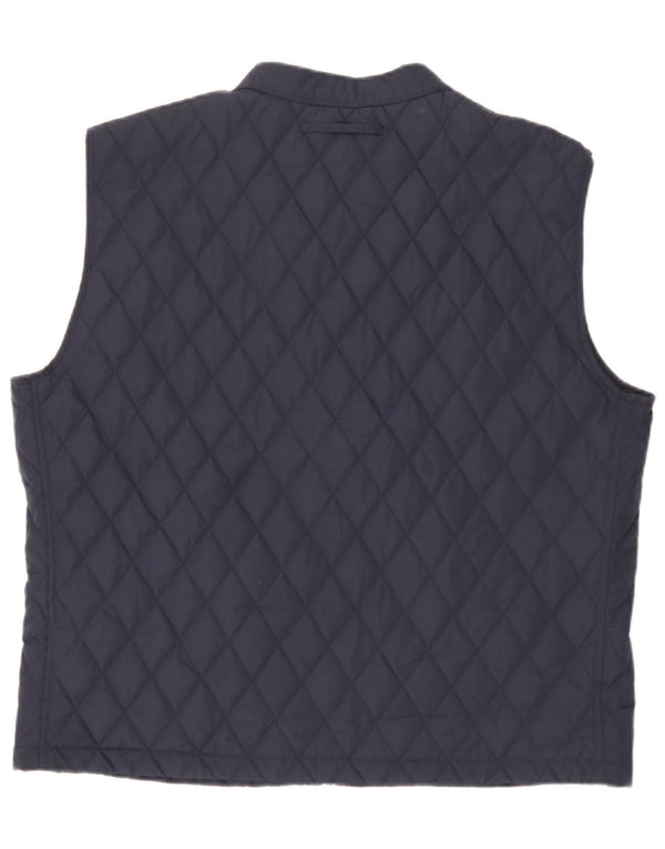 Zara Mens Chaleco Acolchado UK 44 2XL Azul Marino Poliéster