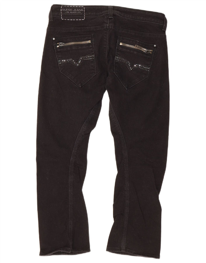 Vaqueros Guess Mujer Cropped W28 L23 Algodón Negro