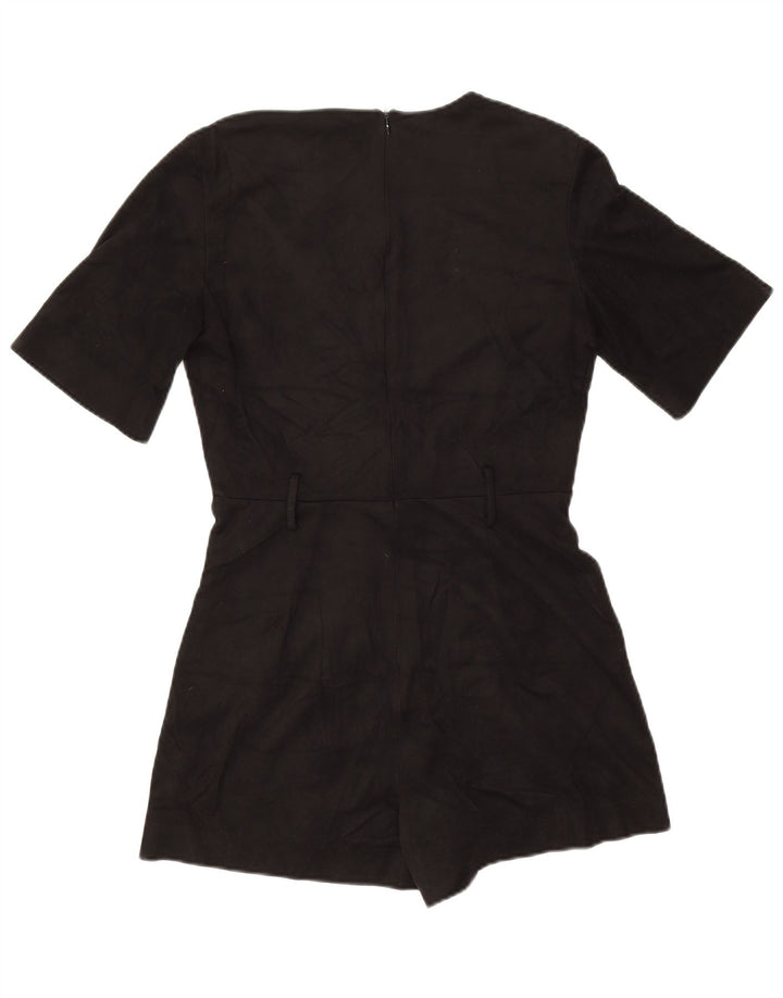 Zara Mujer Trafaluc Mono Corto UK 12 Mediano Negro Poliéster