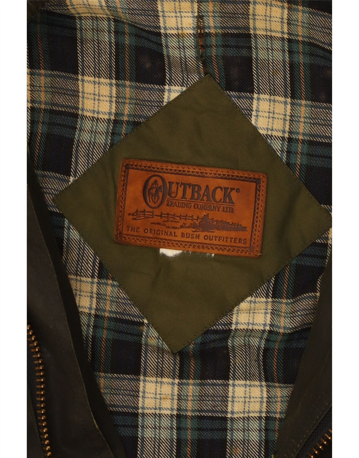 OUTBACK Chaqueta de algodón encerado para hombre UK 40 Large Khaki