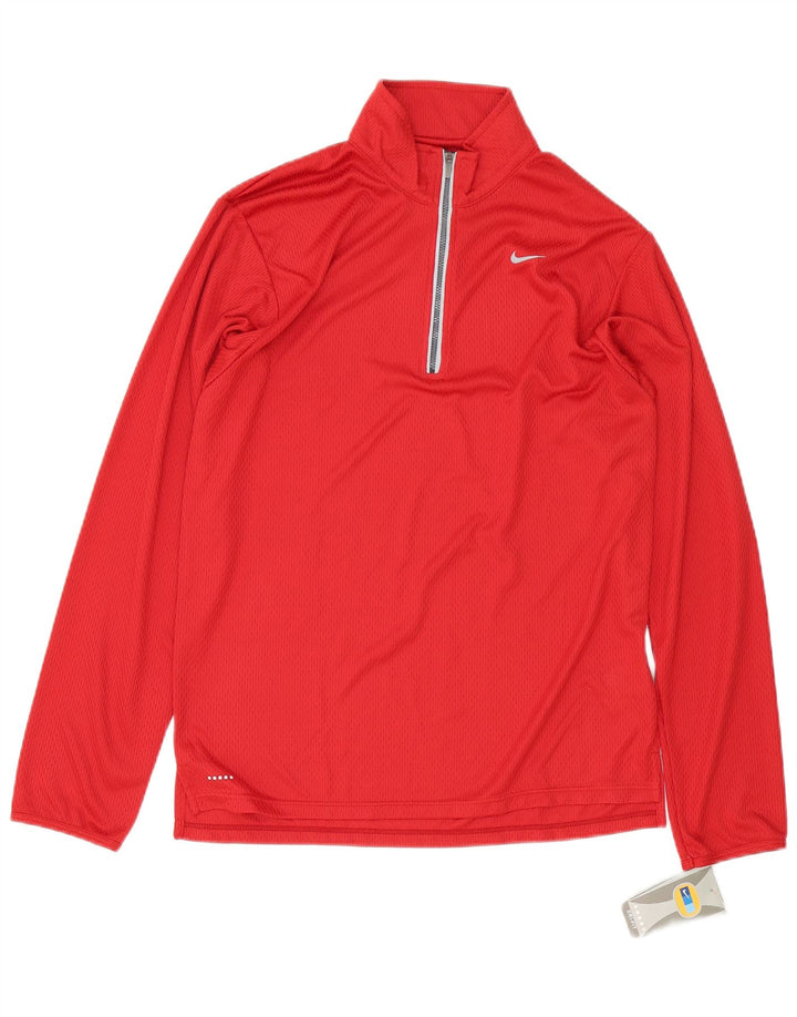 Nike - Chándal con cremallera y cuello para hombre, talla 39/41, poliéster rojo mediano