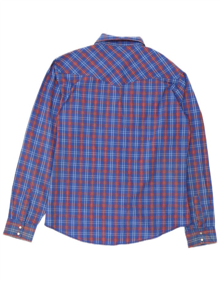 WRANGLER Camisa Niño 15-16 Años 2XL Azul Cuadros Algodón