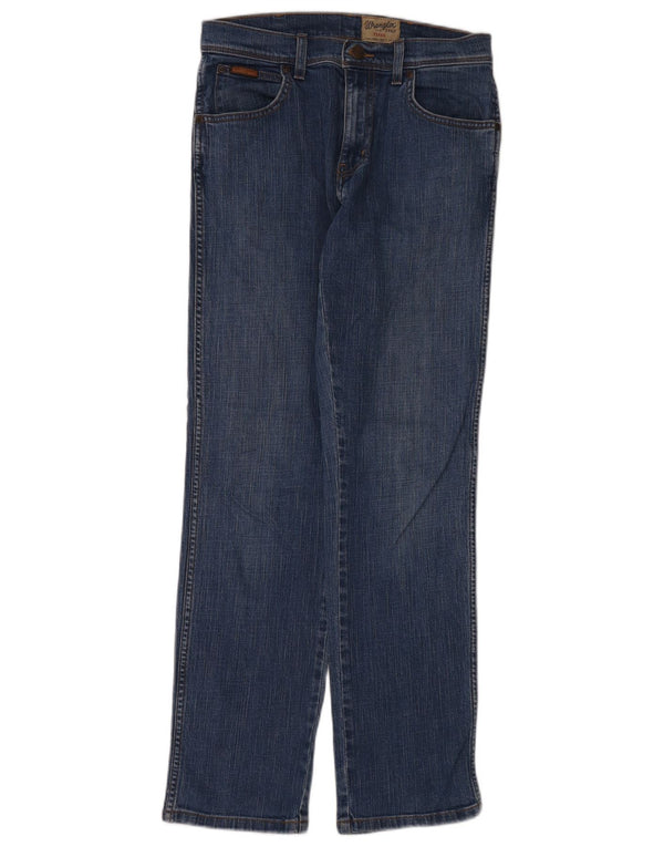 Wrangler Vaqueros rectos elásticos Texas para hombre W30 L32 Algodón azul