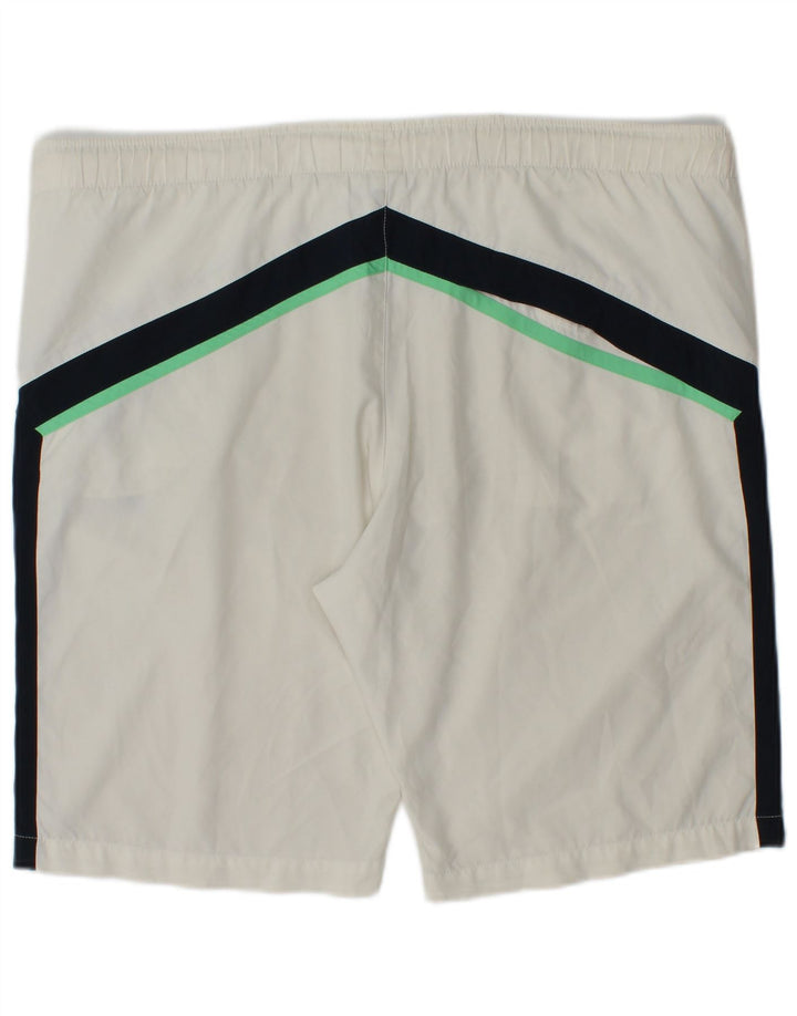 Pantalones cortos deportivos Nike para hombre poliéster color block medio blanco