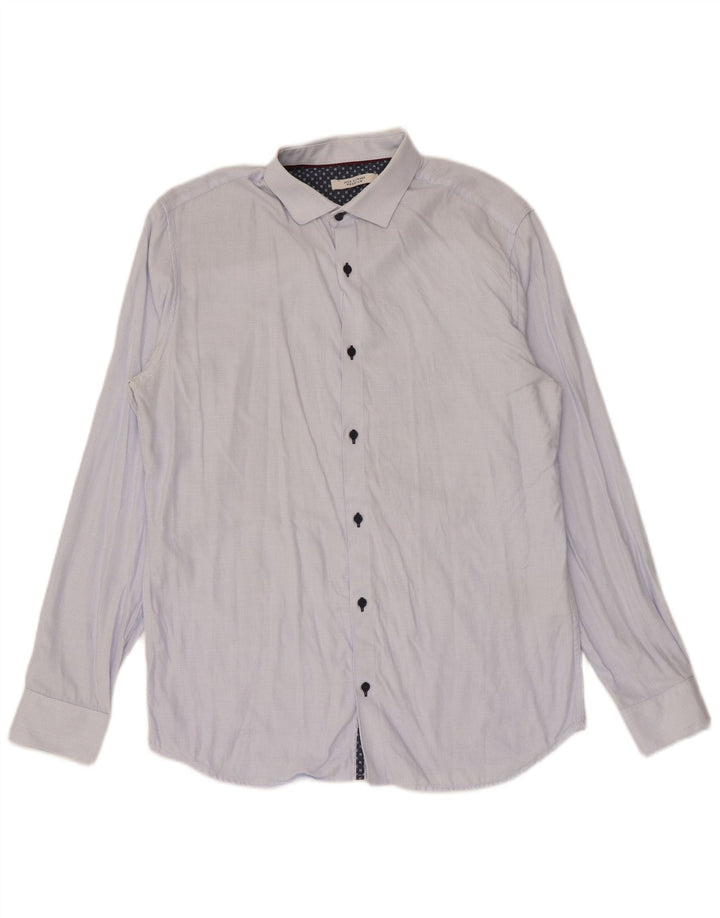 Camisa Jack & Jones para hombre talla 42 algodón a cuadros azul grande