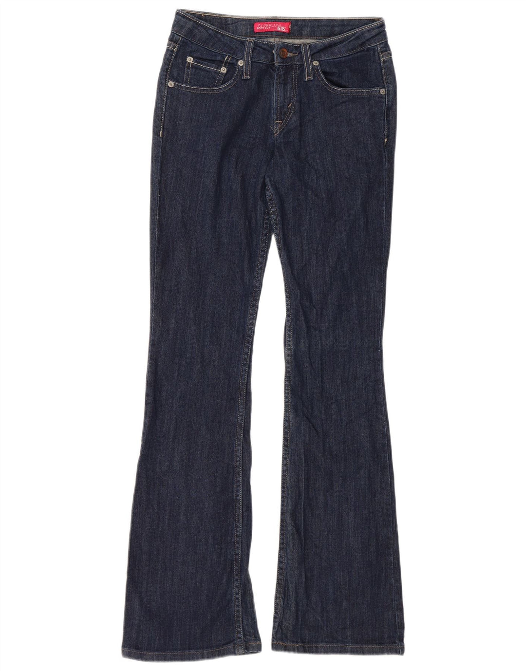 Levi's Jeans 518 Super Low Bootcut para mujer US 3 Small W28 L31 Azul marino