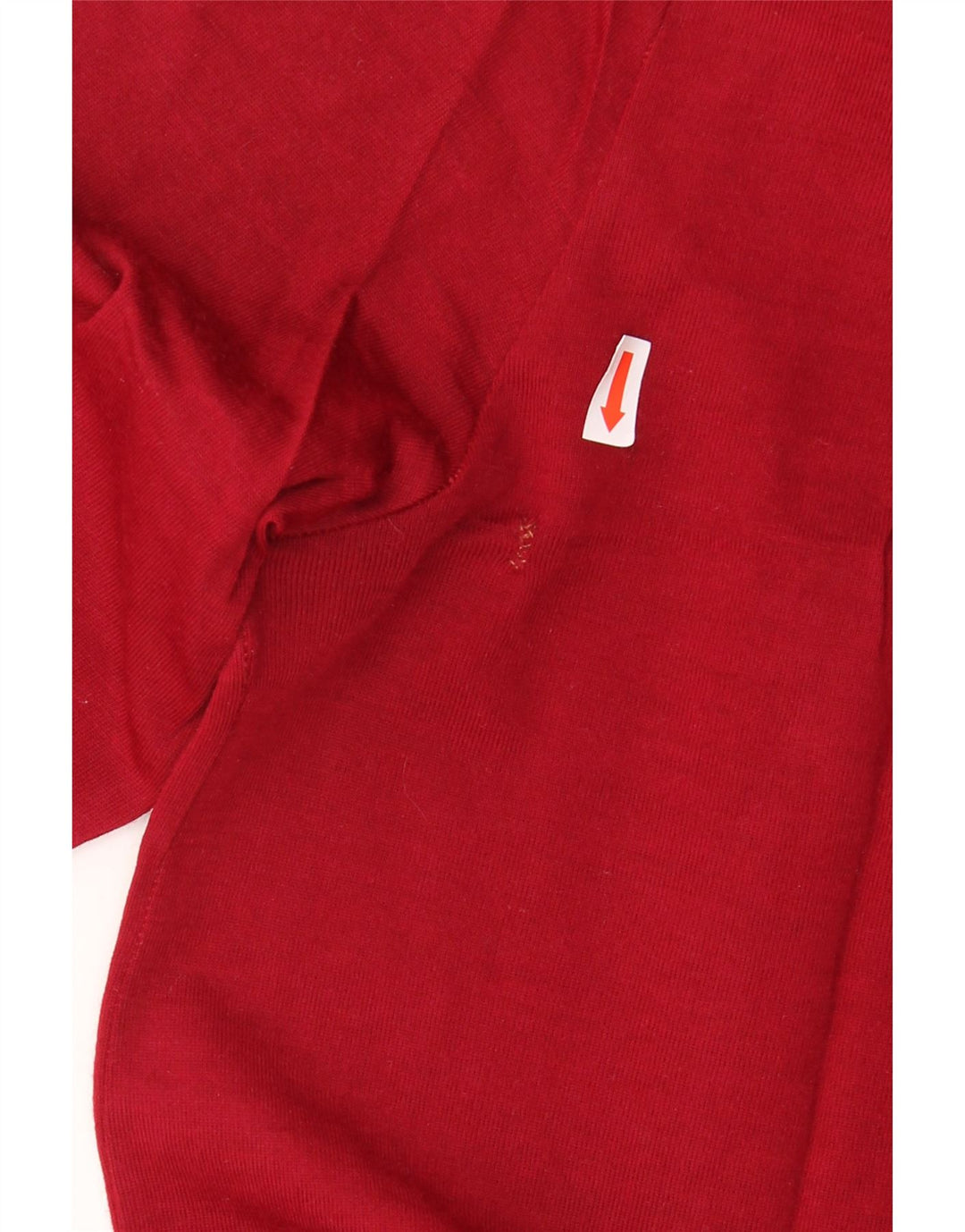 VINTAGE Camisa de jersey para hombre Tamaño 40 15 1/2 Lana virgen roja mediana