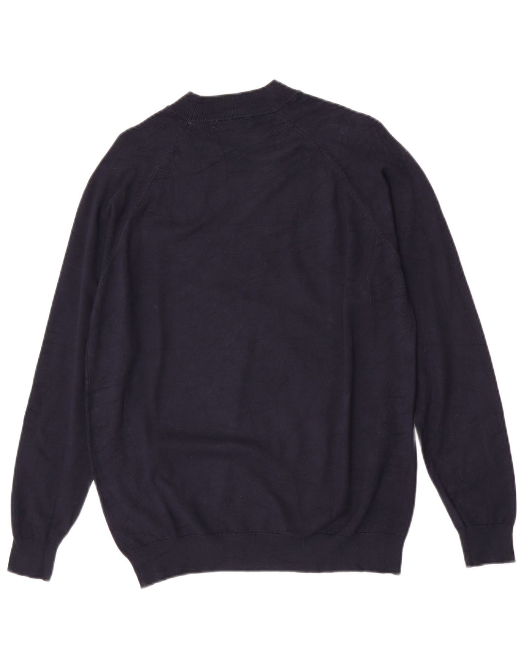 Zara Hombre Jersey Cuello Redondo Viscosa Azul Marino Medio
