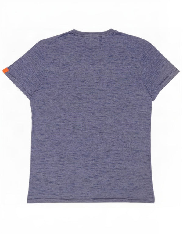 Superdry Camiseta para hombre Top de algodón moteado en azul medio