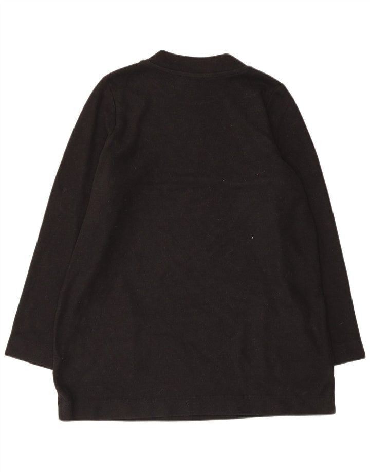 MARKS & SPENCER Suéter tipo jersey con cuello redondo para mujer UK 46 Grande Negro