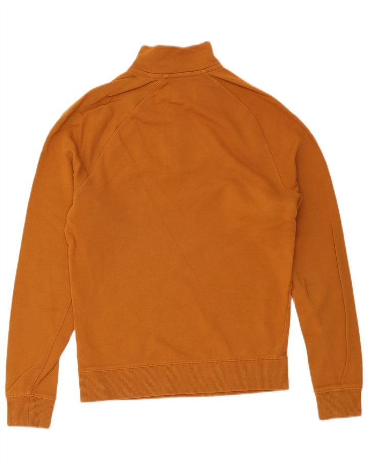 Farah Hombre Sudadera Con Cremallera Y Cuello Jumper Small Algodón Amarillo