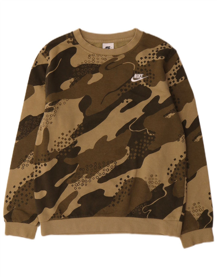 Nike Sudadera para niño Jumper 13-14 años XL Caqui Camuflaje Algodón