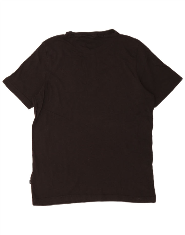 Puma Camiseta gráfica para hombre Top Medium Black Cotton