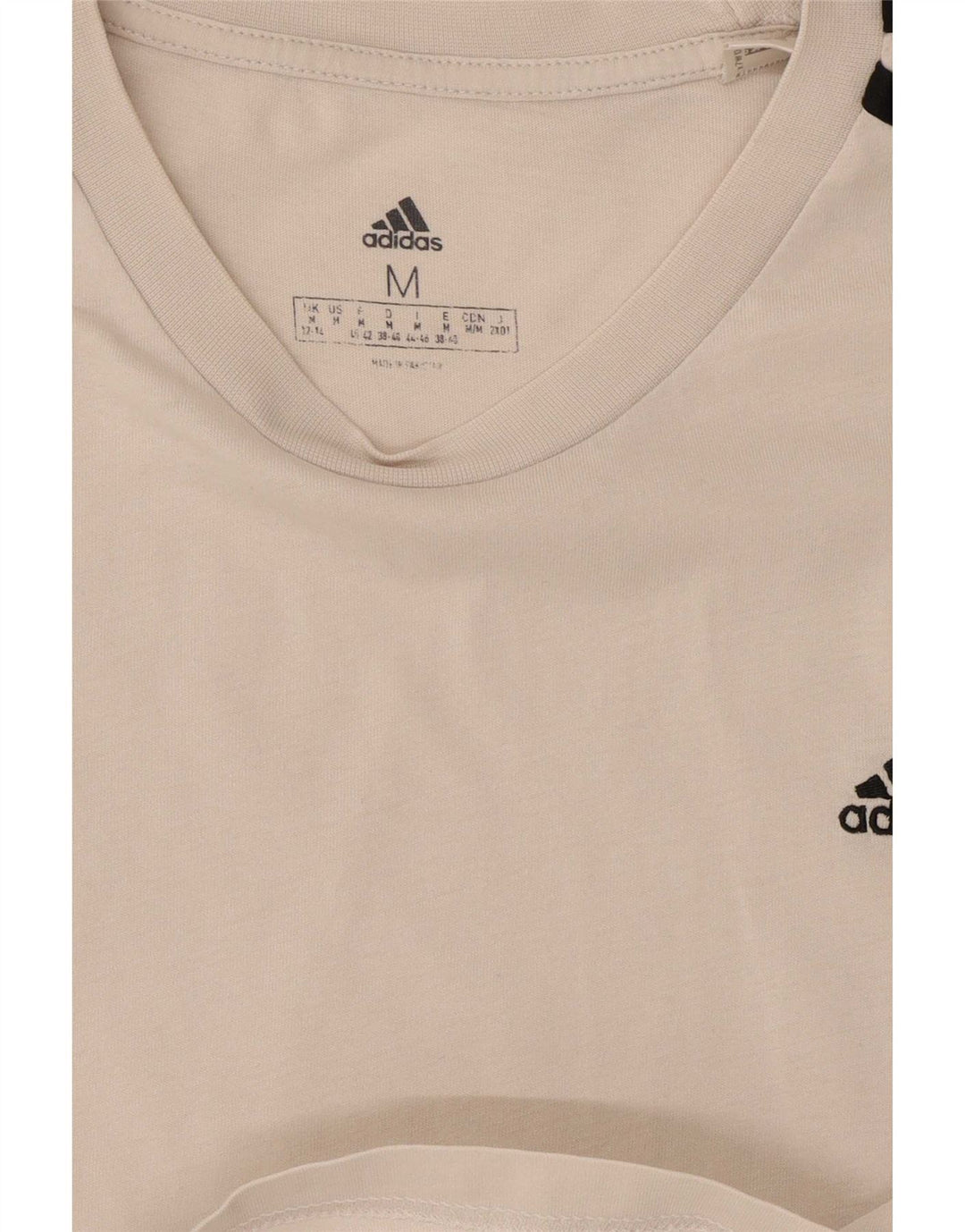Adidas Mujer Crop Camiseta Top UK 12/14 Mediano Blanco