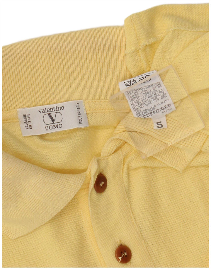 Polo Valentino Hombre Grande Amarillo Algodón
