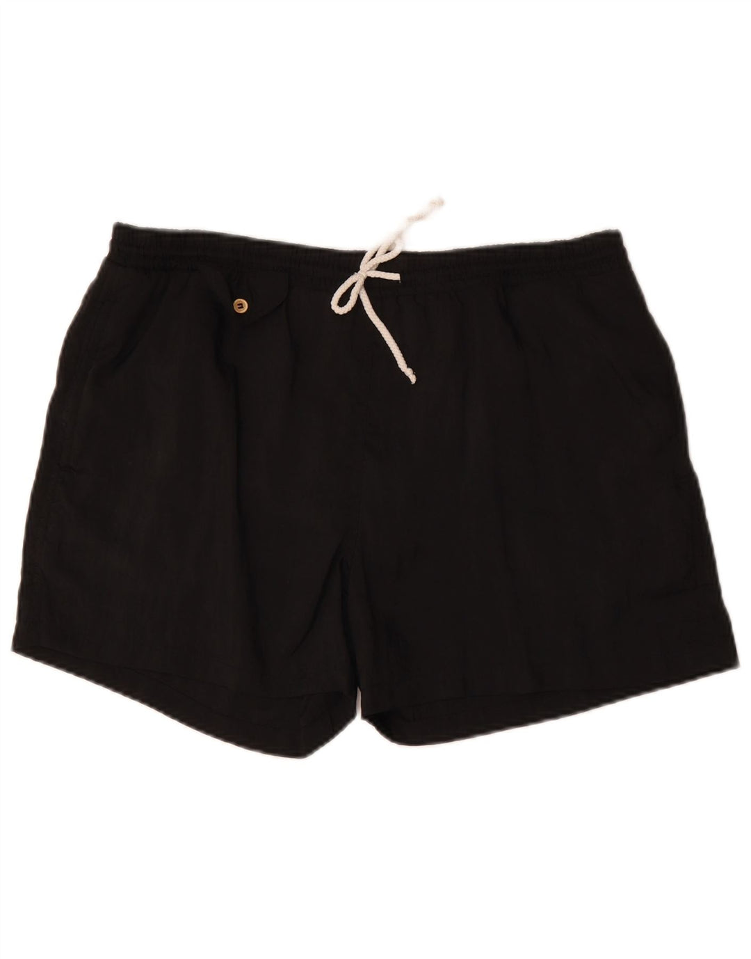 VINTAGE Pantalón corto deportivo para hombre Grande Poliamida negra