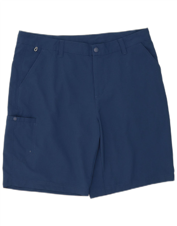 Columbia Pantalones cortos cargo para hombre W36 Poliéster a cuadros azul marino grande