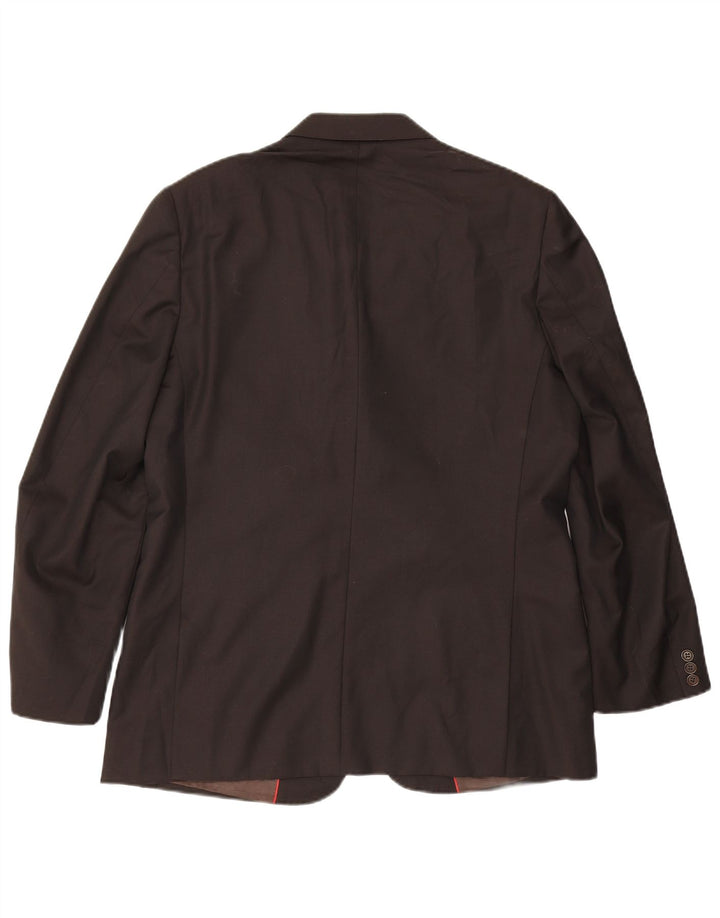 Massimo Dutti Chaqueta Blazer De 3 Botones Para Hombre UK 42 XL Lana Marrón