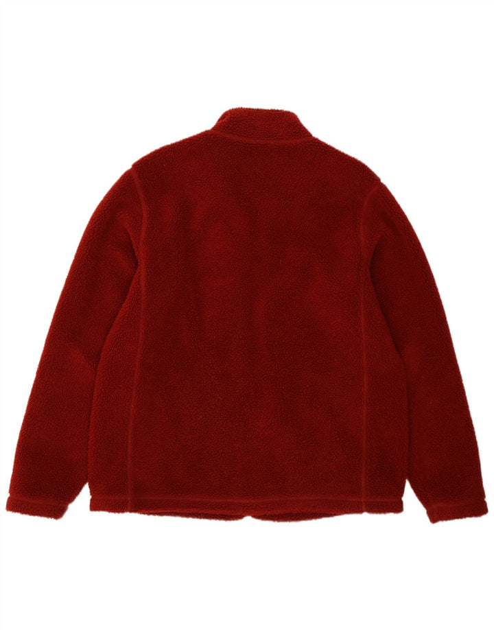Lands End Chaqueta polar para hombre UK 38/40 Mediano Rojo Poliéster