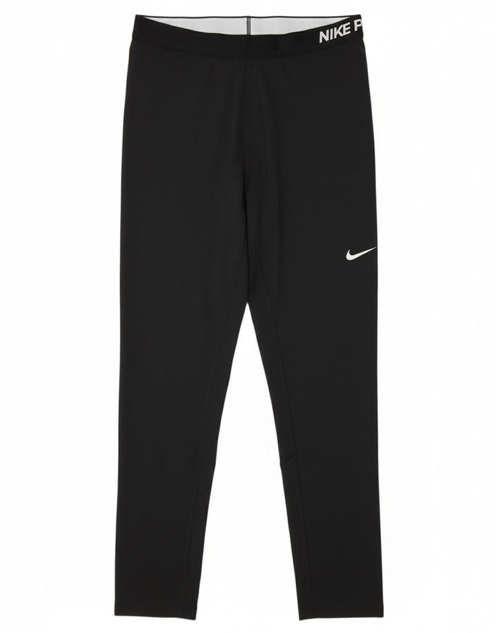 NIKE Womens Graphic Leggings UK 18 XL Black Polyester