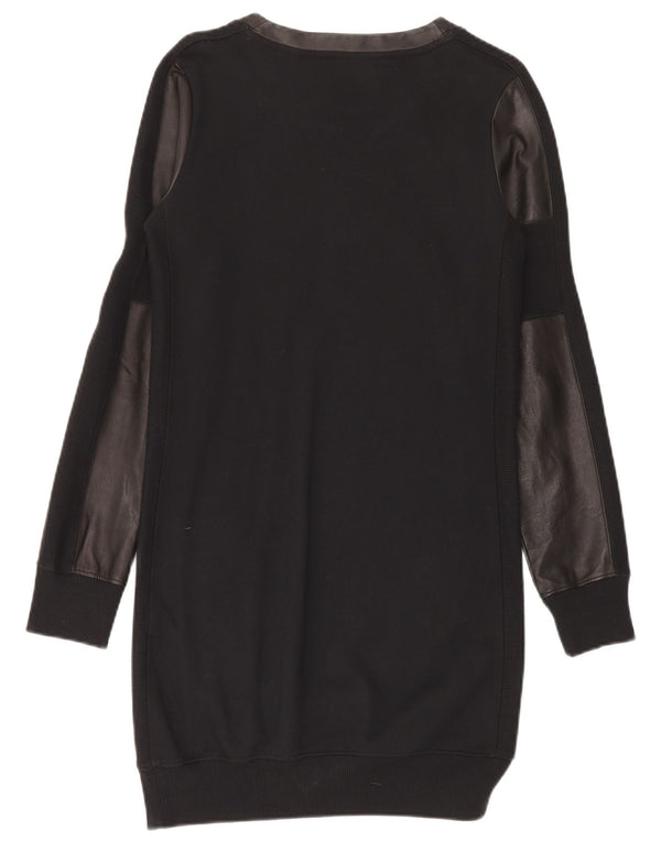 Diesel Vestido tipo jersey de manga larga para mujer UK 40 Small Black Colourblock