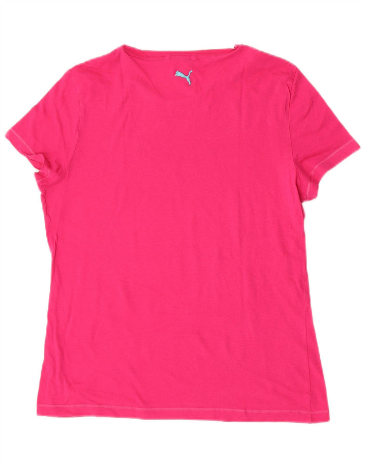 Puma - Camiseta gráfica para mujer, talla 40, color rosa mediano