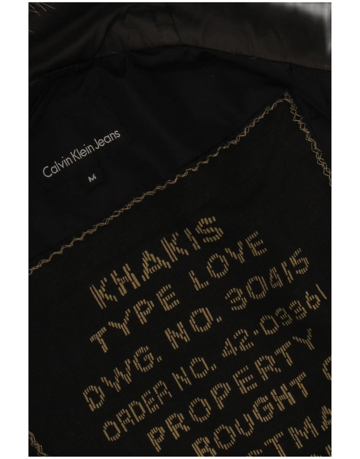 Calvin Klein Chaqueta Bomber Acolchada Con Capucha Para Hombre UK 38 Verde Medio