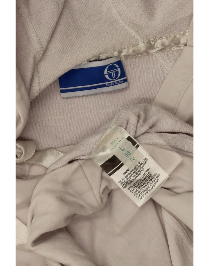 Sergio Tacchini Jersey con capucha para mujer IT 46 Grande Algodón blanco