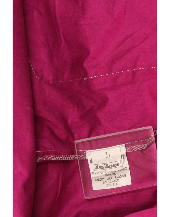 Anzi Besson Chaqueta impermeable holgada para hombre, talla 40, poliamida rosa grande