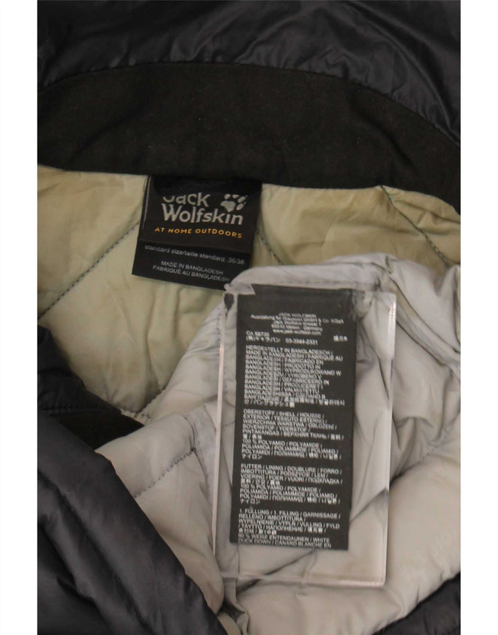 Jack Wolfskin Abrigo acolchado para mujer UK 8/10 Small Gris Poliamida