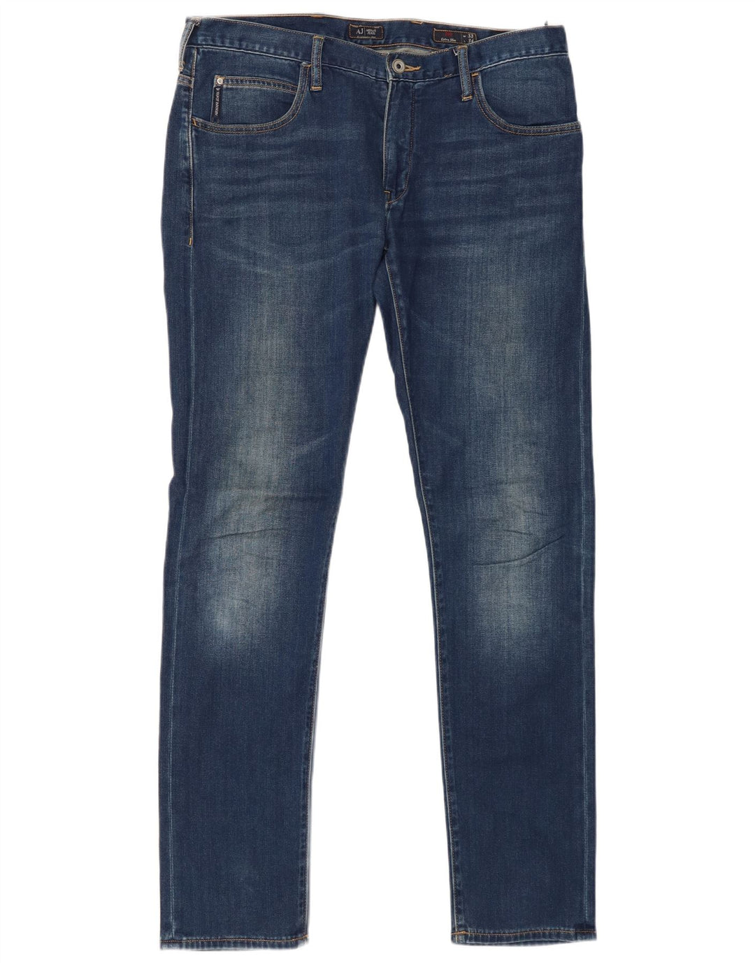ARMANI Vaqueros pitillo para hombre W33 L34 Algodón azul