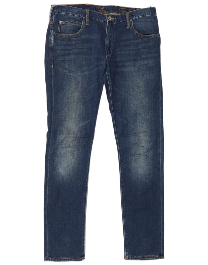 ARMANI Vaqueros pitillo para hombre W33 L34 Algodón azul