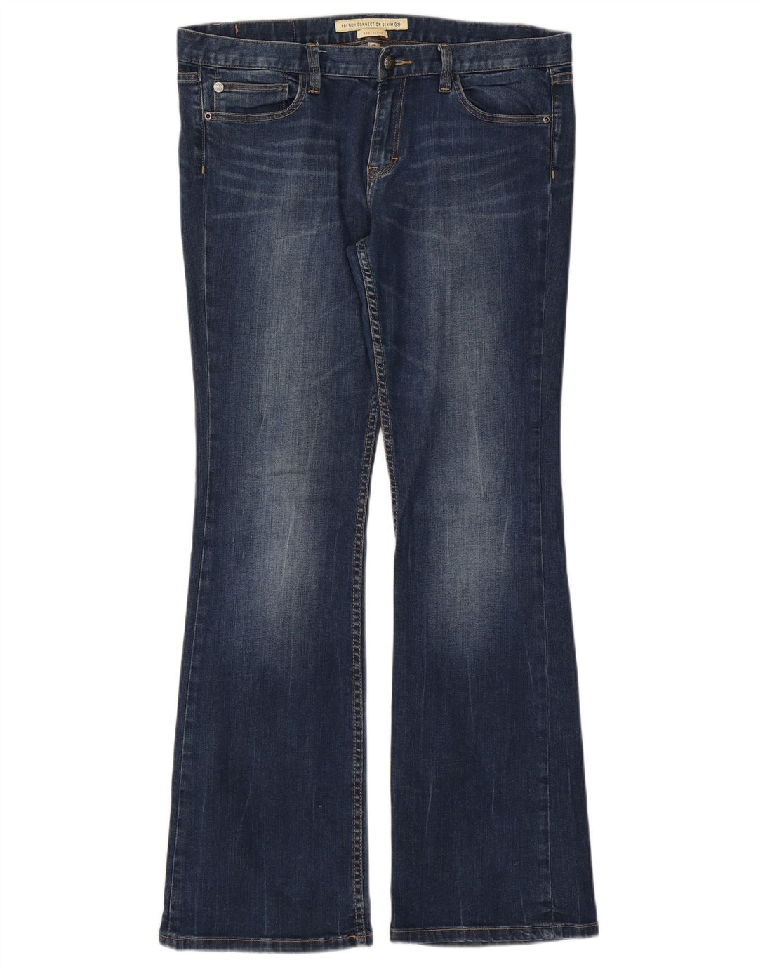 French Connection Vaqueros acampanados con corte de bota para mujer US 16 2XL W38 L33 Algodón azul