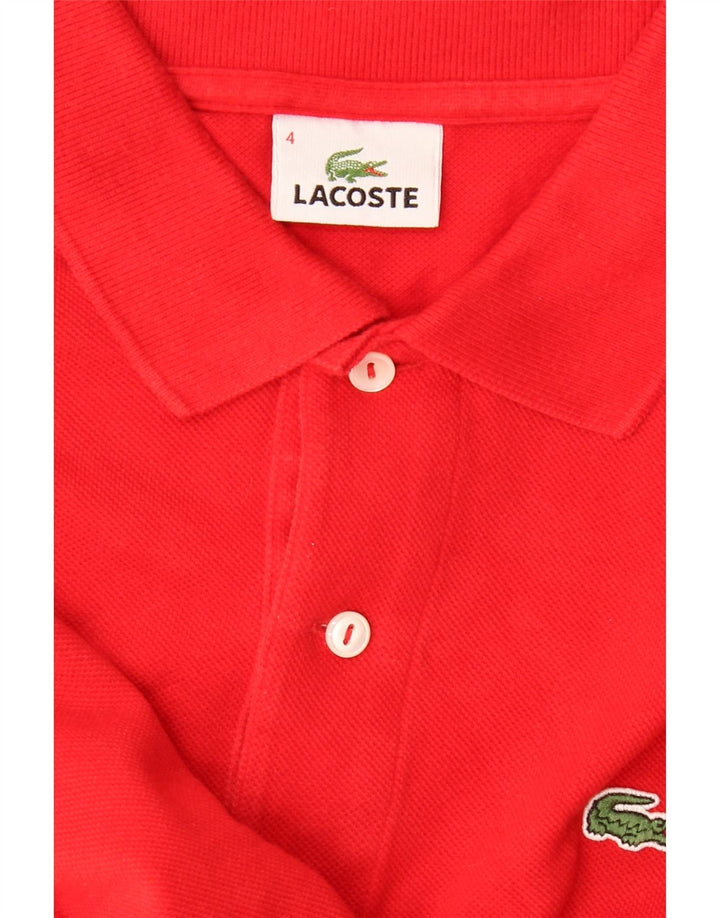 LACOSTE Polo para hombre talla 4 mediano rojo