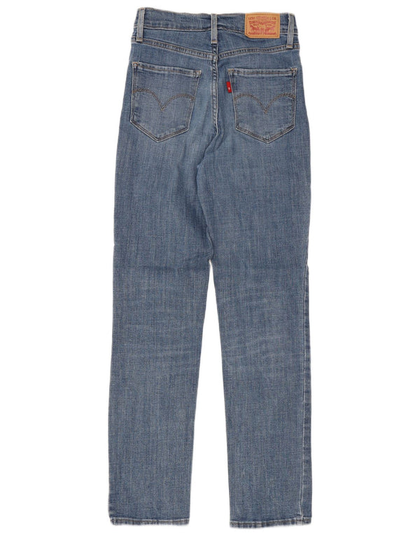 Levi's Mujer 724 Vaqueros Rectos De Tiro Alto W24 L28 Algodón Azul