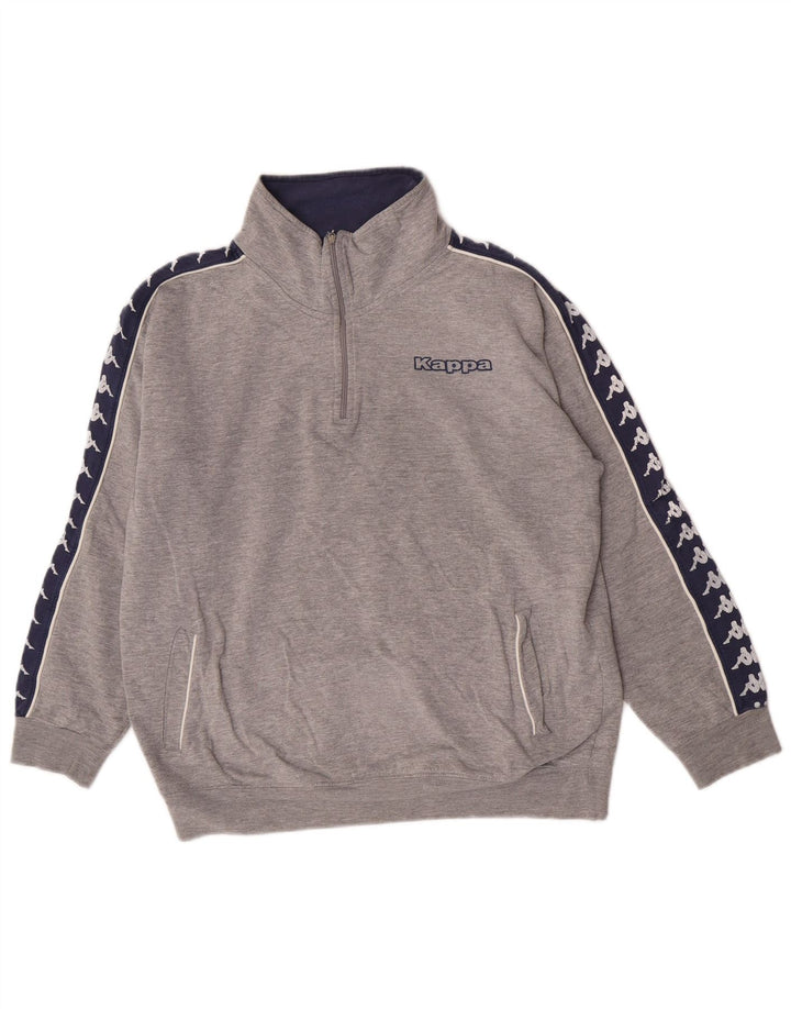 Kappa - Sudadera gráfica para mujer, talla 44, color gris medio