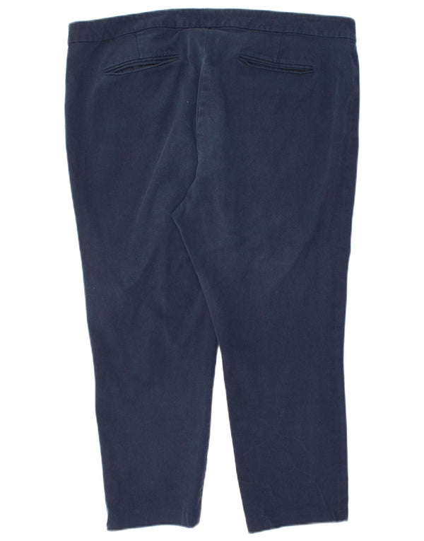 Ralph Lauren - Pantalones capri ajustados para mujer US 16 2XL W36 L22 azul marino algodón