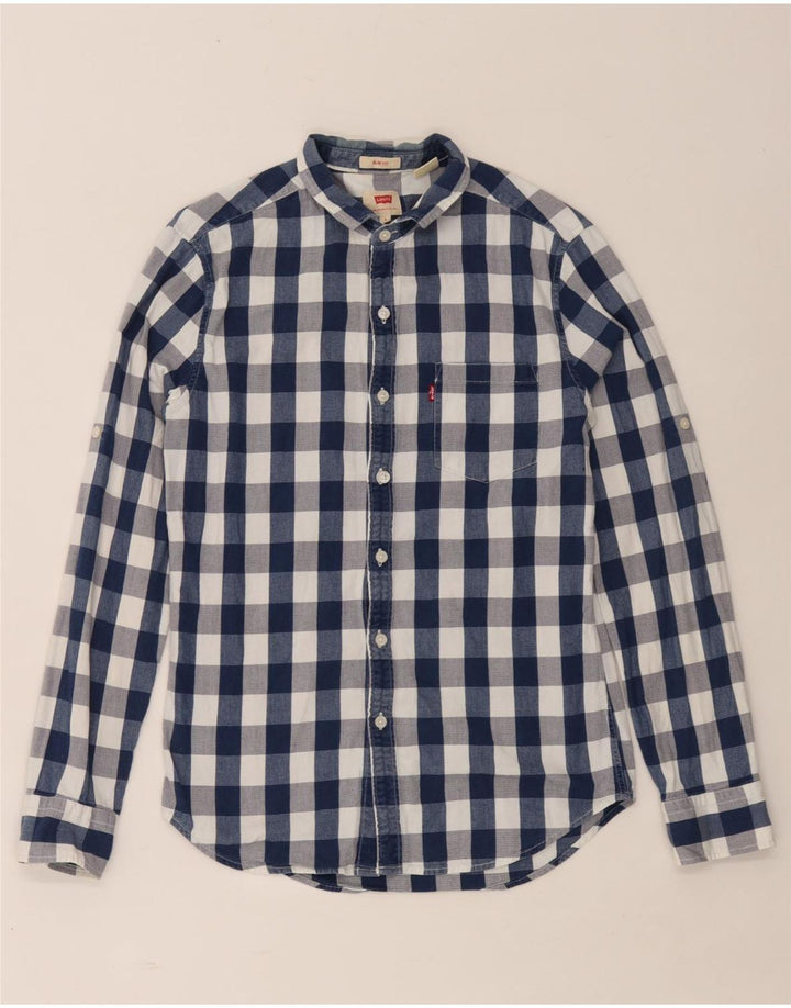 Levi's Camisa ajustada de algodón a cuadros en azul marino para hombre