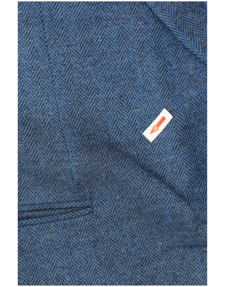 Pal Zileri Chaqueta tipo blazer de 2 botones para hombre IT 52 XL Lana de espiga azul