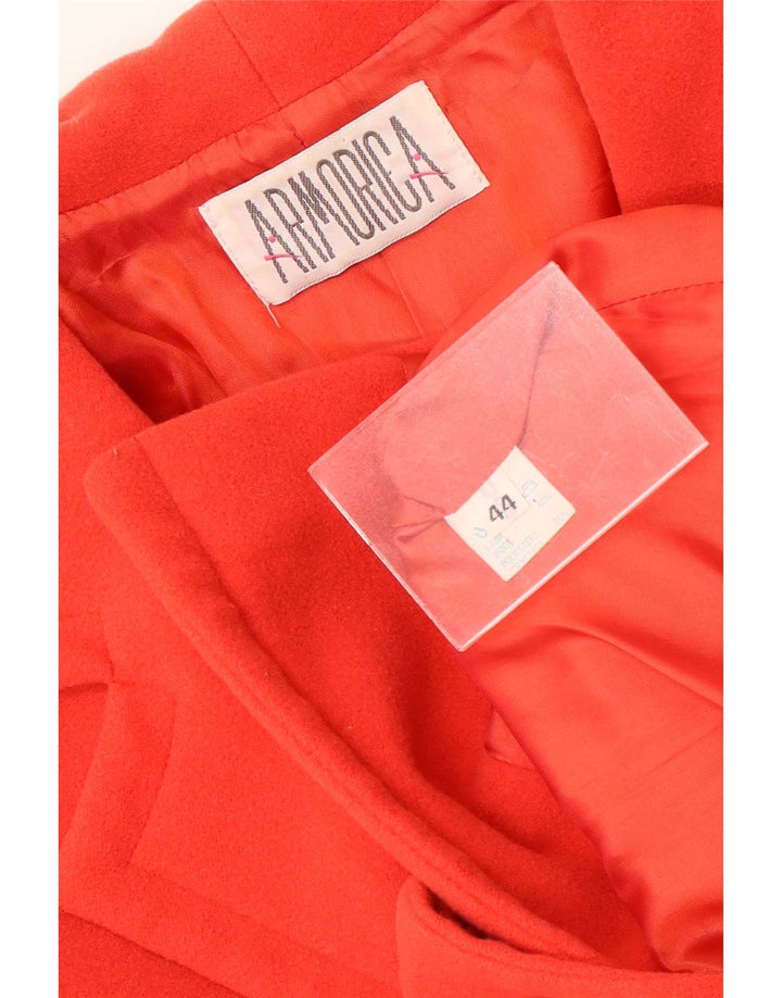 Armórica Chaqueta Blazer De 1 Botón Para Mujer IT 44 Lana Roja Mediana