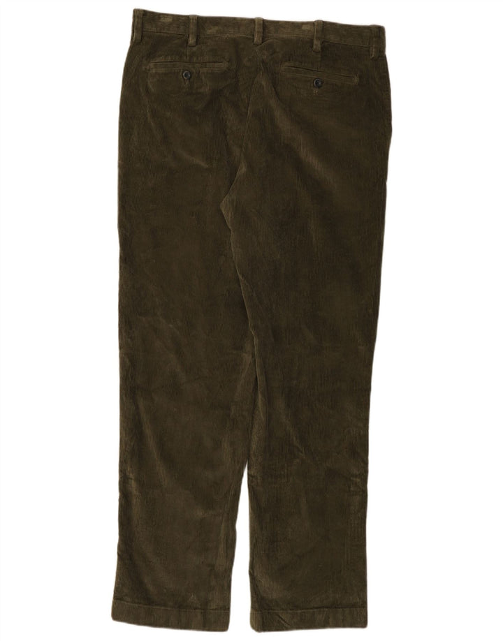L.L.BEAN Pantalones rectos de pana de corte clásico para hombre W36 L32 Algodón caqui