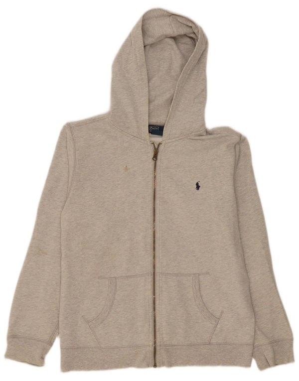 Polo Ralph Lauren Sudadera con capucha y cremallera para niños 15-16 años XL Gris moteado