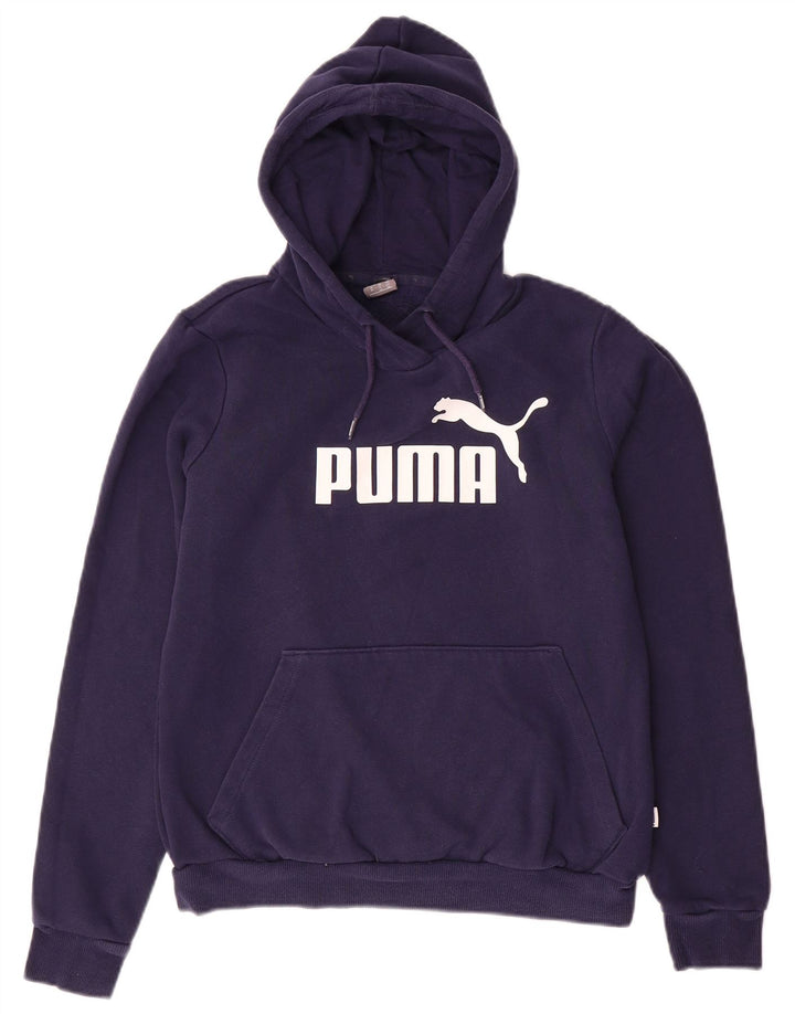 PUMA Sudadera con capucha gráfica para mujer Reino Unido 12 Mediano Azul marino Poliéster