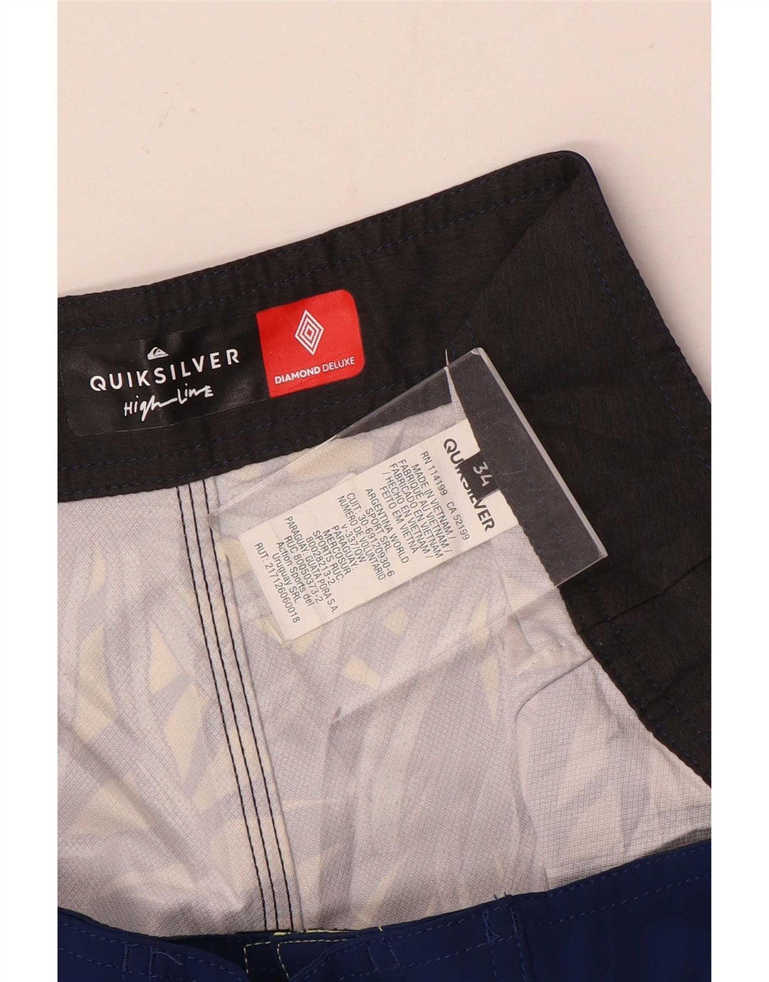 Quiksilver Hombre Bañador Shorts Grande Azul Floral Poliéster