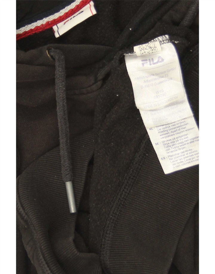 Fila Hombre Graphic Sudadera Con Capucha Jersey Mediano Algodón Negro