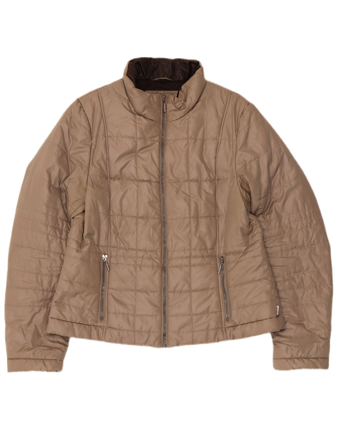 Geox Mujer Respira Chaqueta Acolchada UK 40 XL Poliéster Beige