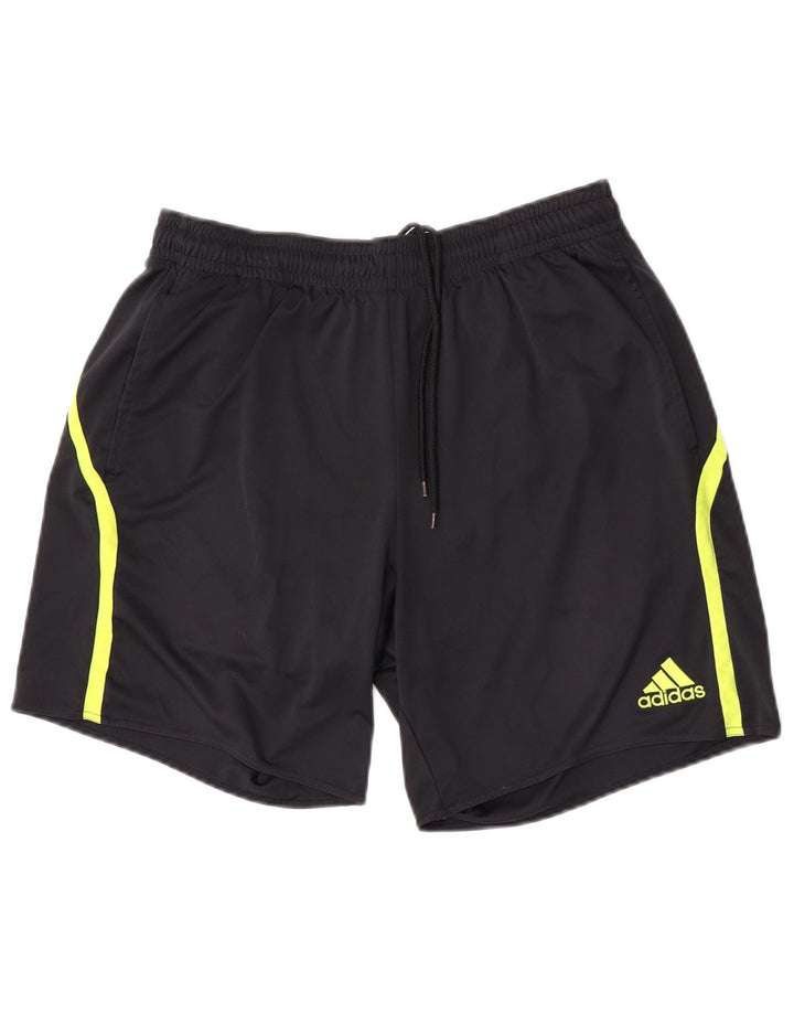 Adidas Mens Climacool Sport Shorts Grande Negro Colorblock Poliéster