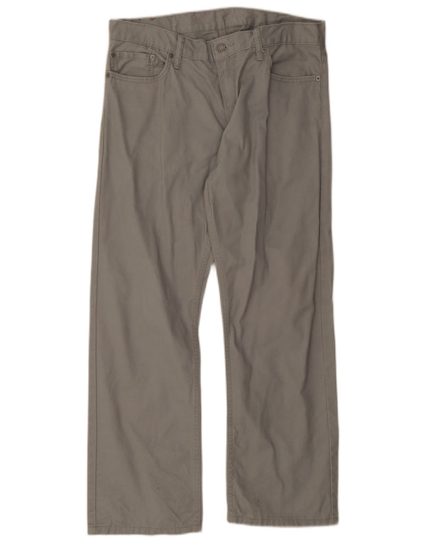 Levi's Hombre 514 Pantalones Casuales Rectos W38 L30 Algodón Gris