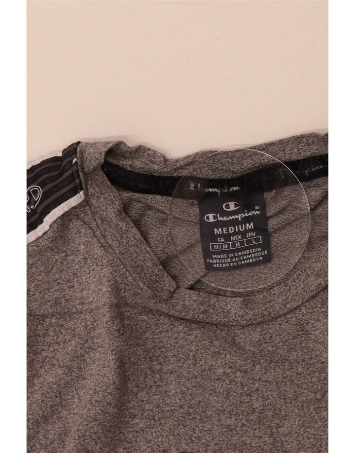 Champion Camiseta Gráfica Para Hombre Top Gris Medio Colorblock